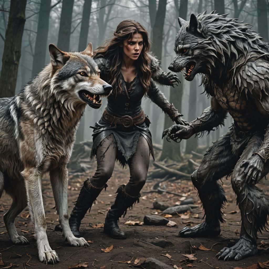 Wolf-woman vs Werewolf