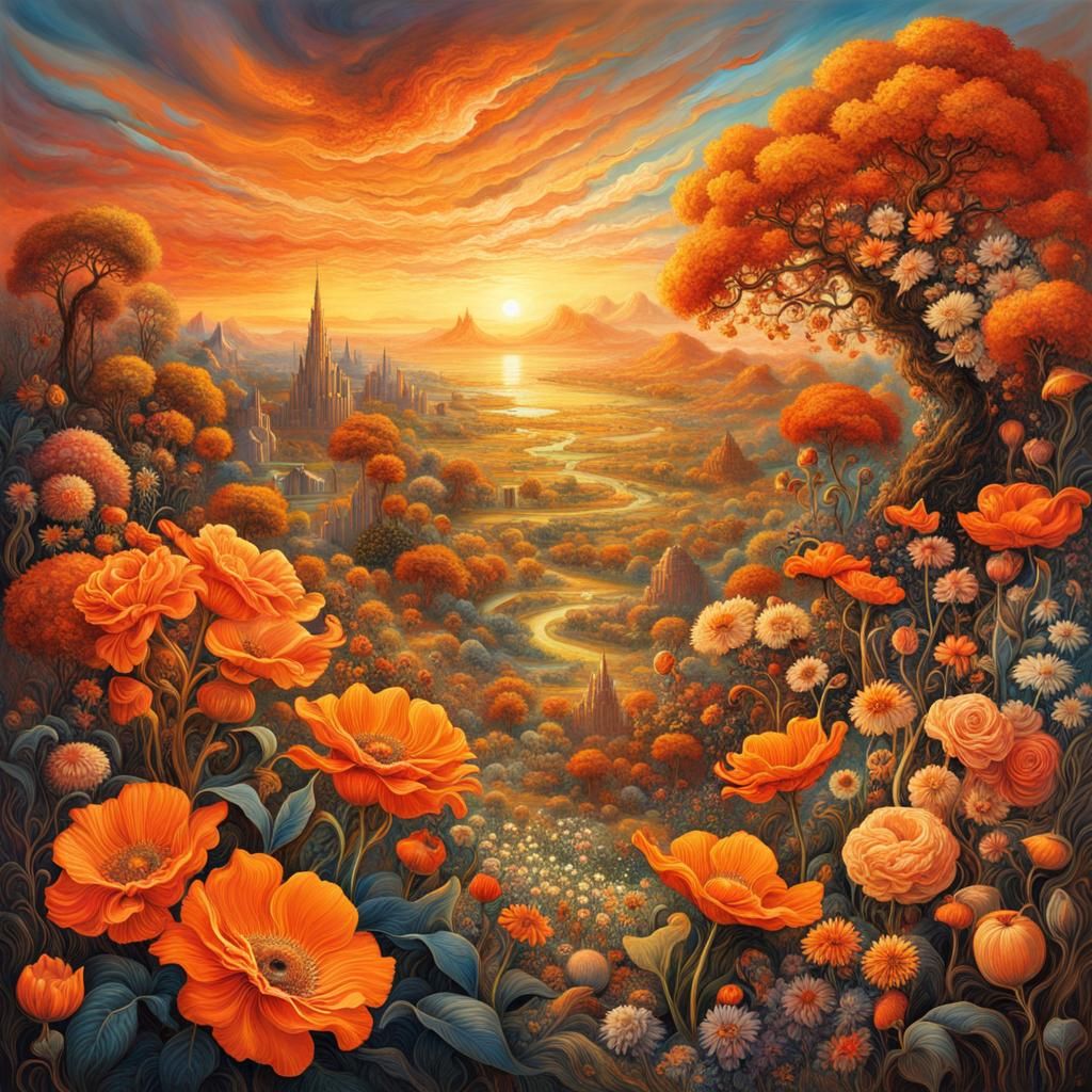 The Orange World  by @Riangwalee