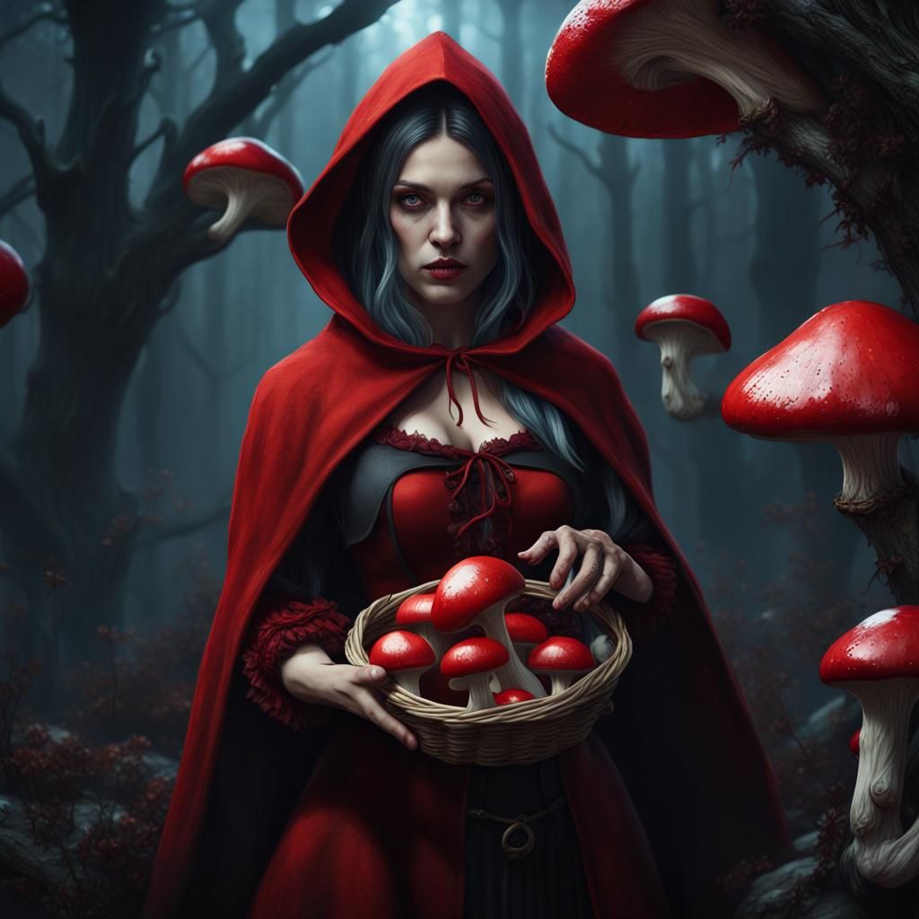 Dark Gothic red riding hood