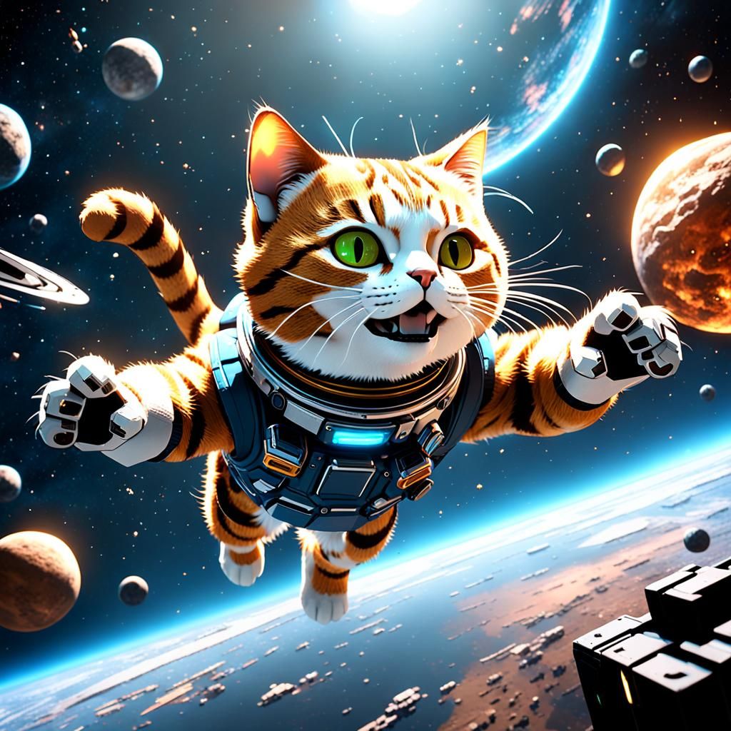 cat in space