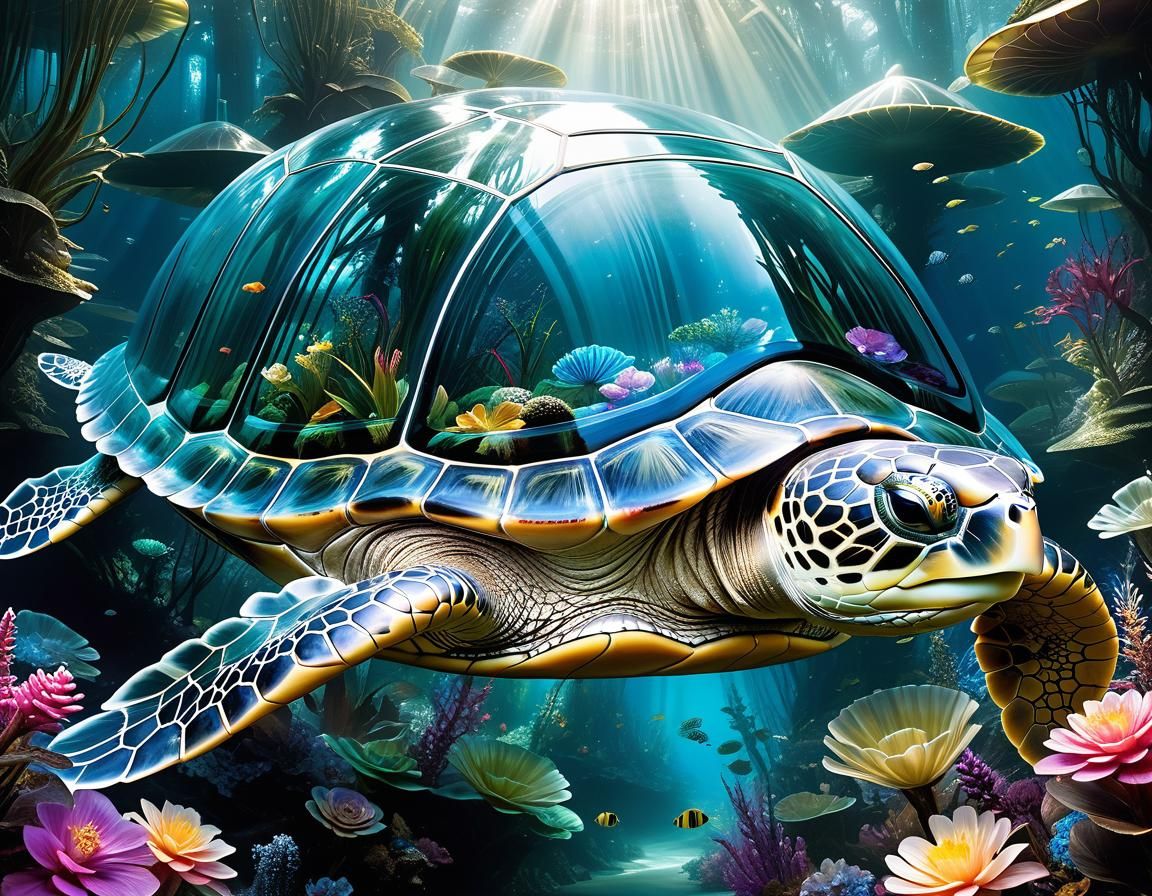 Transparent Turtle Shell  by @Atheist-American