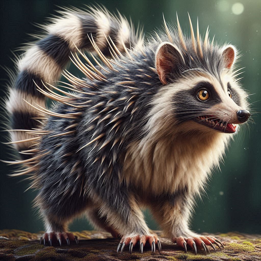 Raccupine (Raccoon + Porcupine)