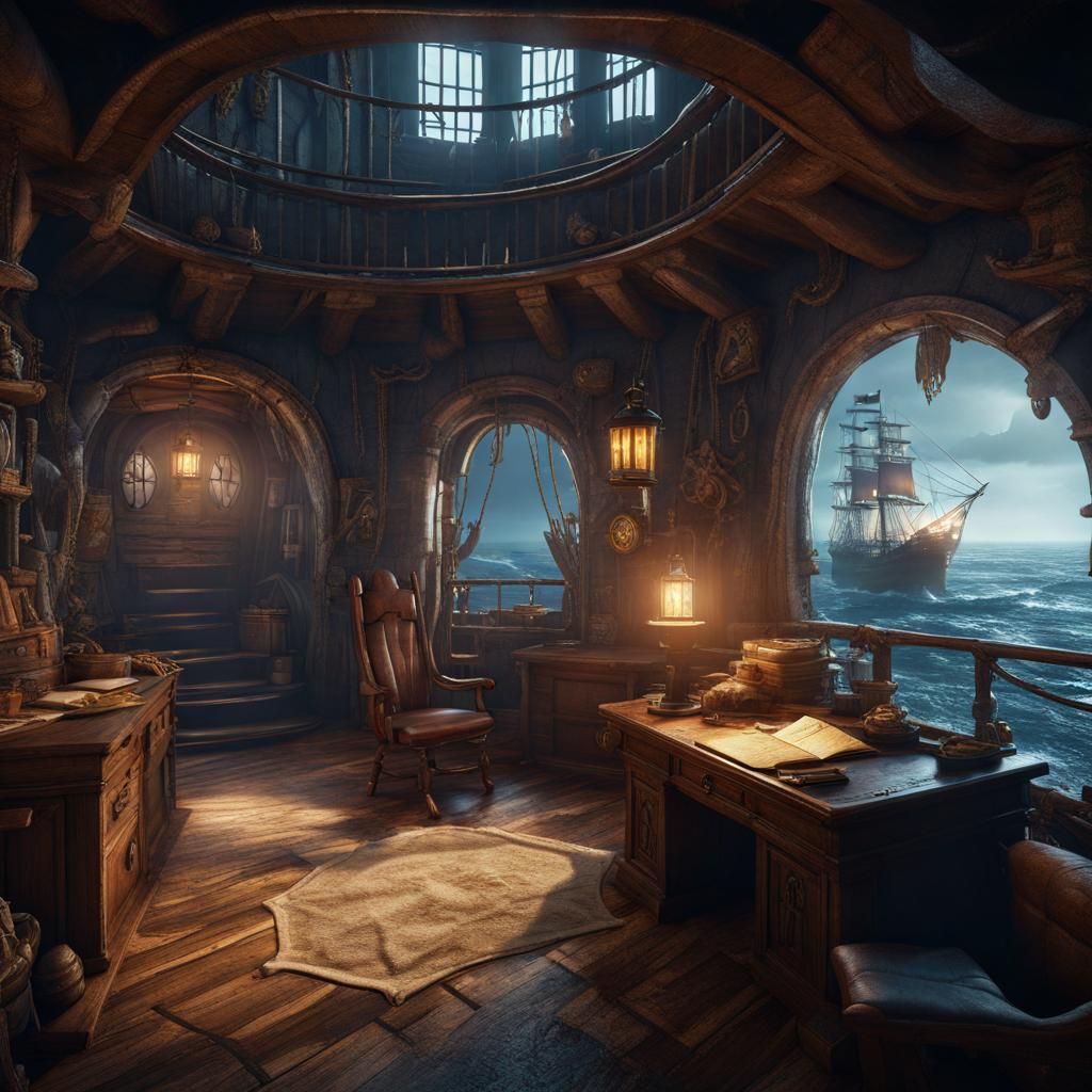 A pirate's lair inside a lighthouse - AI Generated Artwork - NightCafe ...