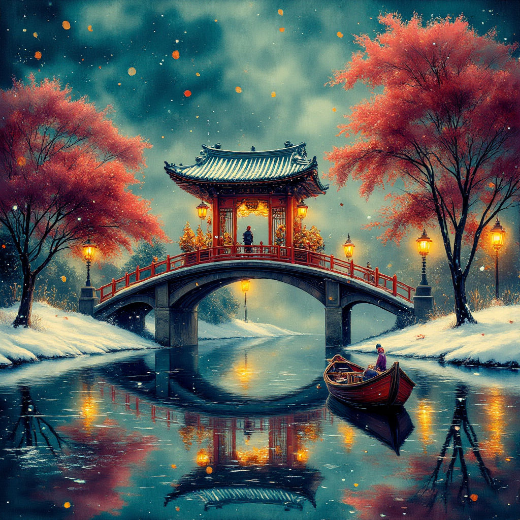 Ornate Japanese bridge