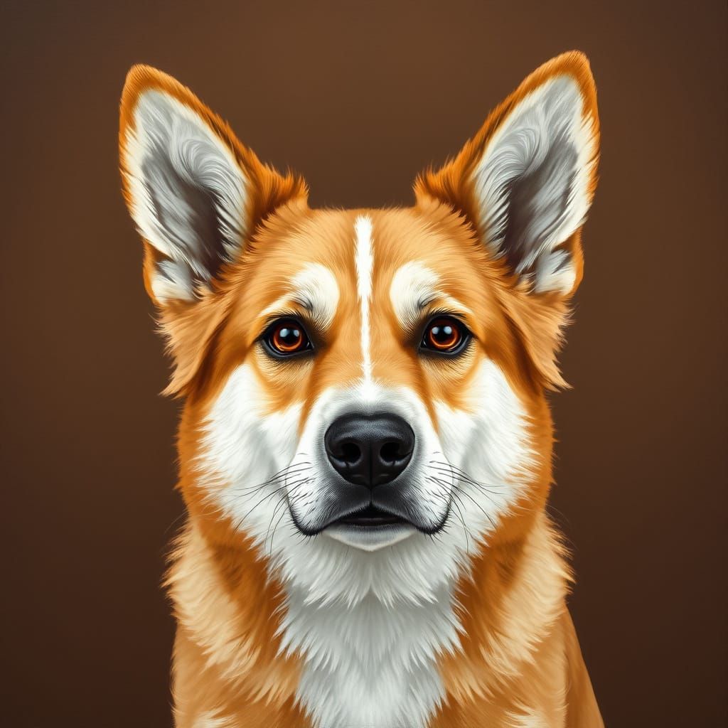 Woman with Dog in a Spiritual Setting