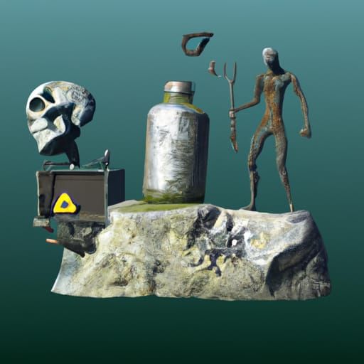 This modern dystopian world in a wonderful trash metal sculp...
