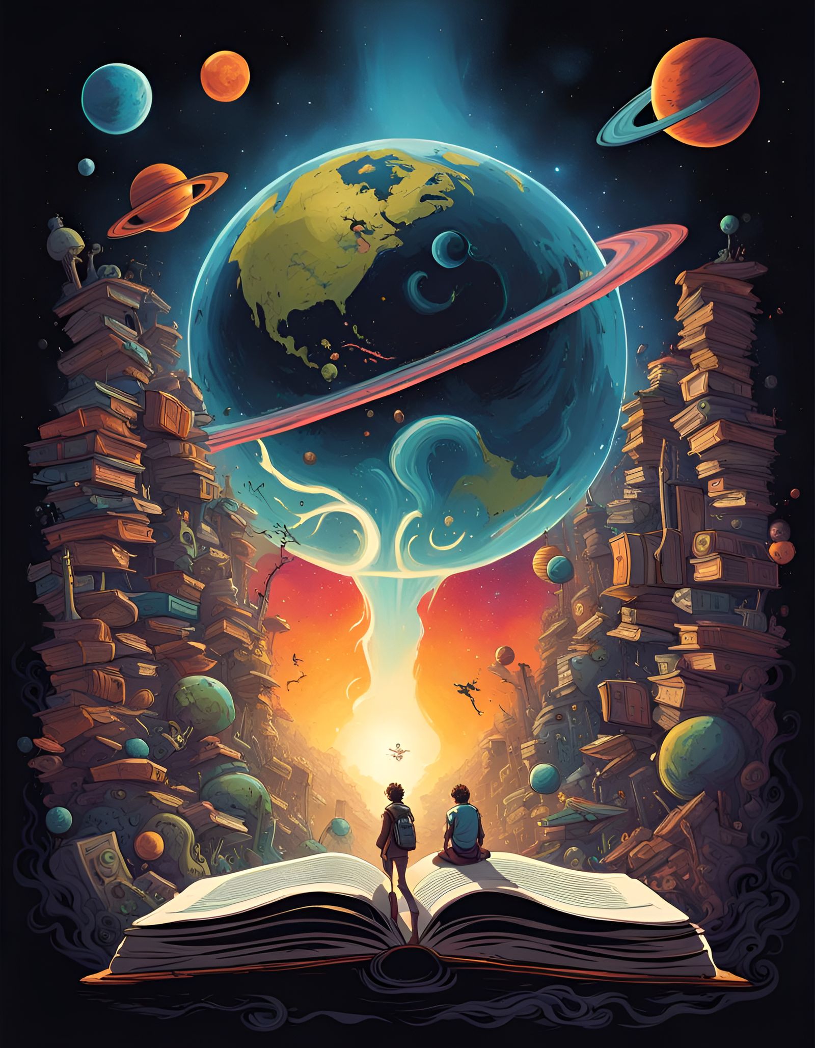 Magical Book World  by @Gate