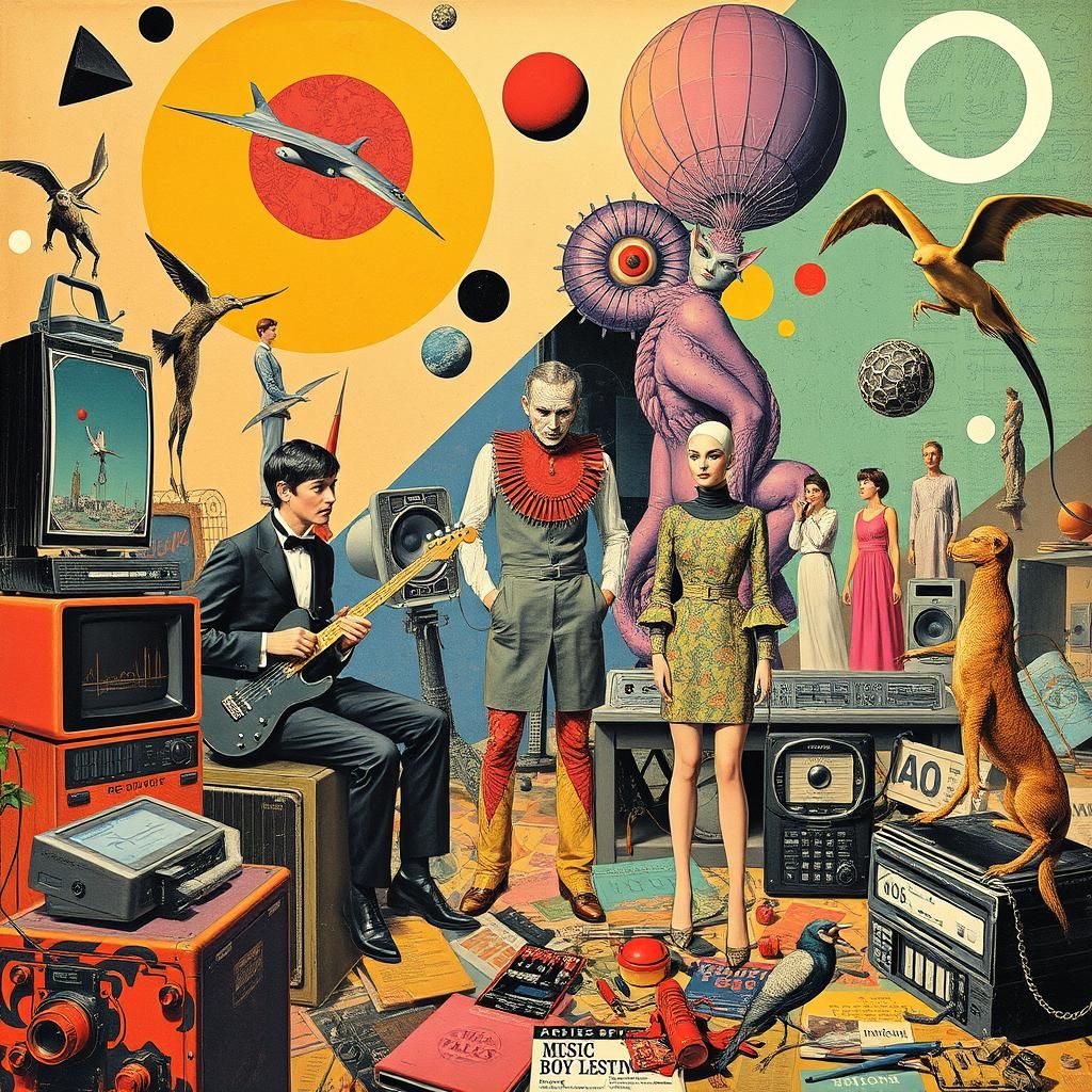 Psychedelic music collage