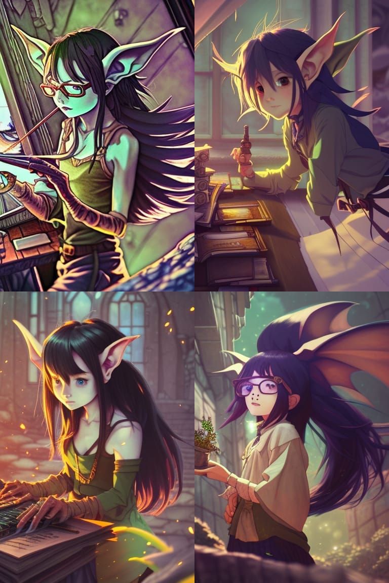 goblin, huffslove, WLOP, fantasy, dynamic lighting, hyperdet...