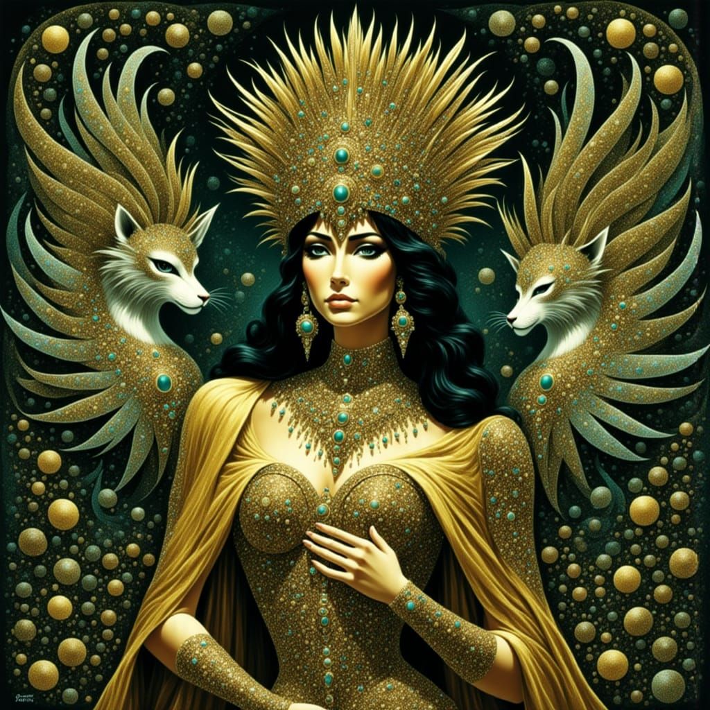 Queen of the Golden Island   (Part of My Studies in Yellow Series)