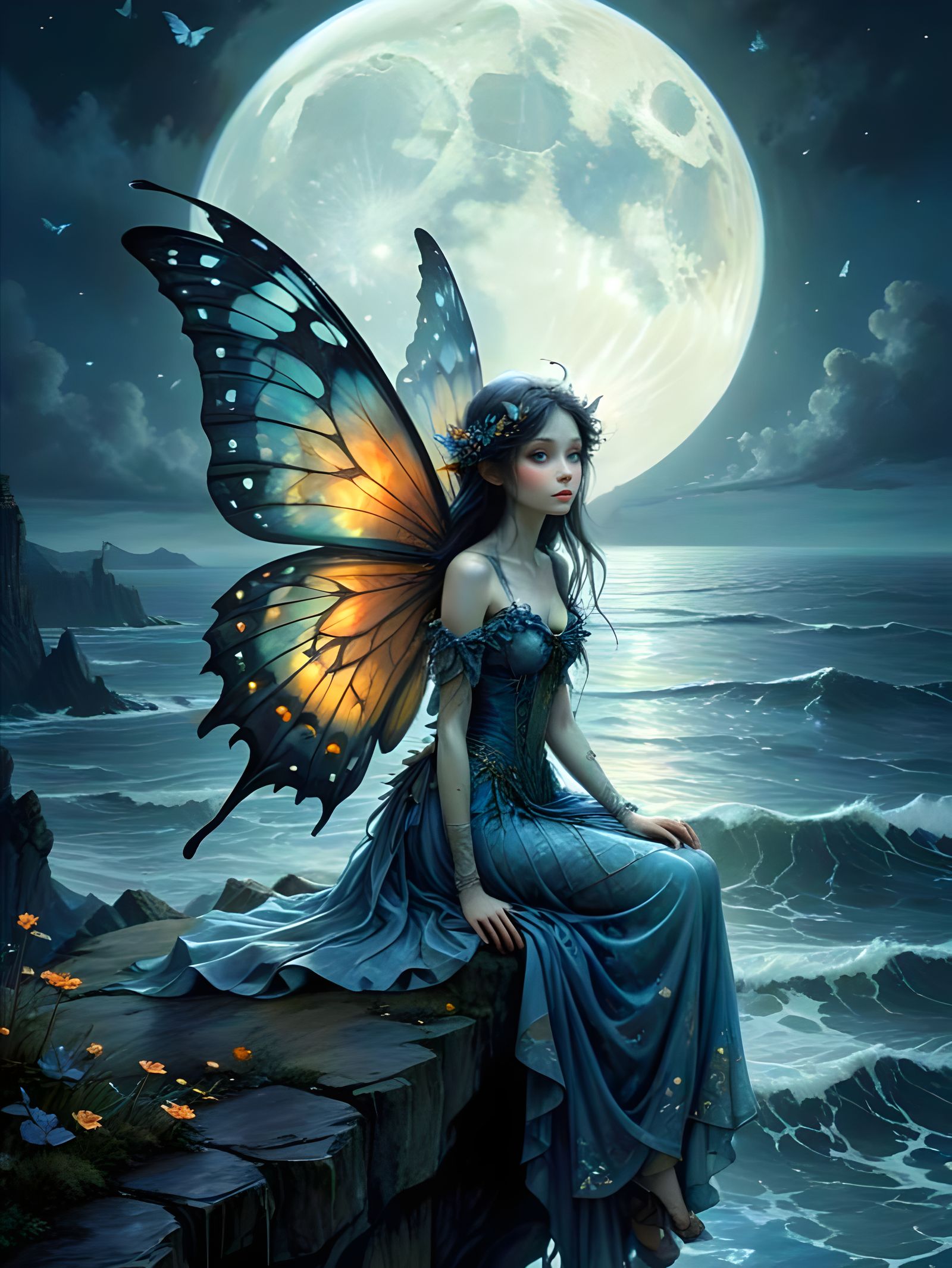 Fairy under the moon  by @Good_Vibes_Only