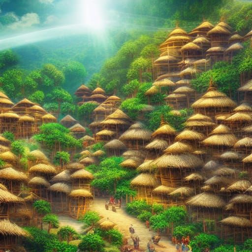 Bamboo village