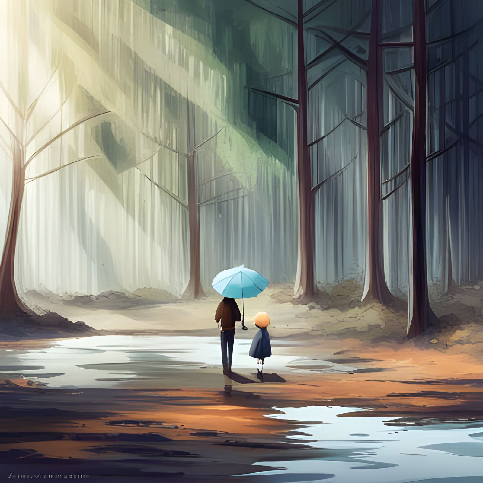 It is a rainy day in the forest  by @Zacho