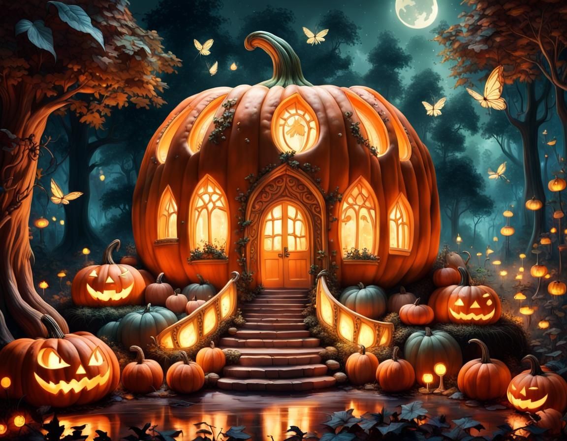 Pumpkin fairy palace  by @Rebe
