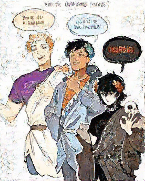 HE LOOKS SO CUTE IN HIS LITTLE TOGA OKMF FODMFISDOKS