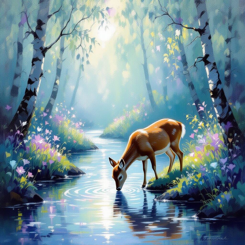 Glimmering Forest  by @AntonioF