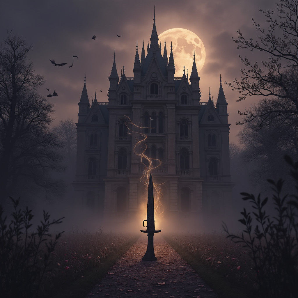 Hauntingly Elegant Abandoned Mansion in Twilight