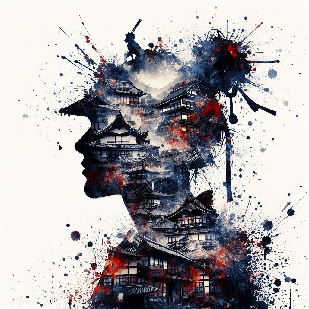 double exposure beautiful fantasy portrait landscape..