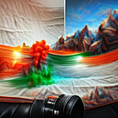 Indian flag 8K 3D 8k resolution detailed painting DSLR