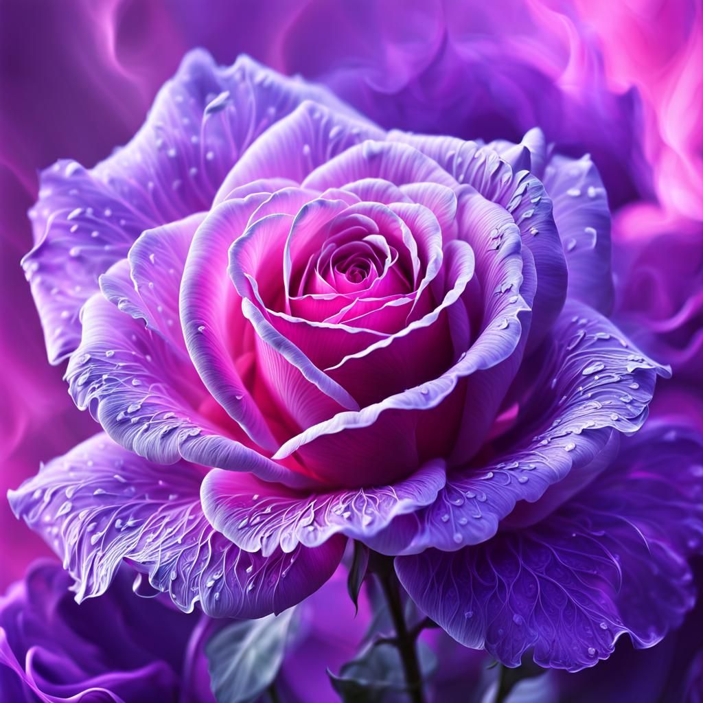 pink and purple rose