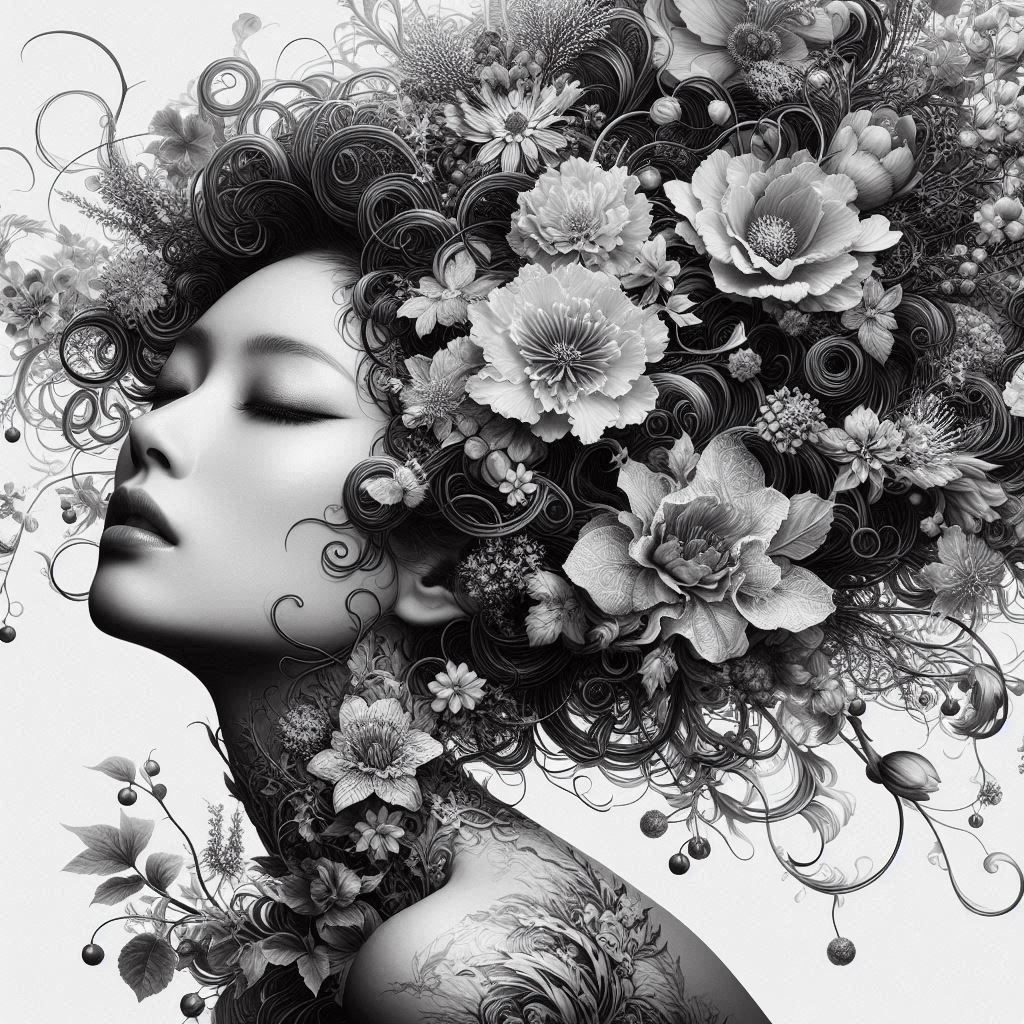 B&W Japanese Lady