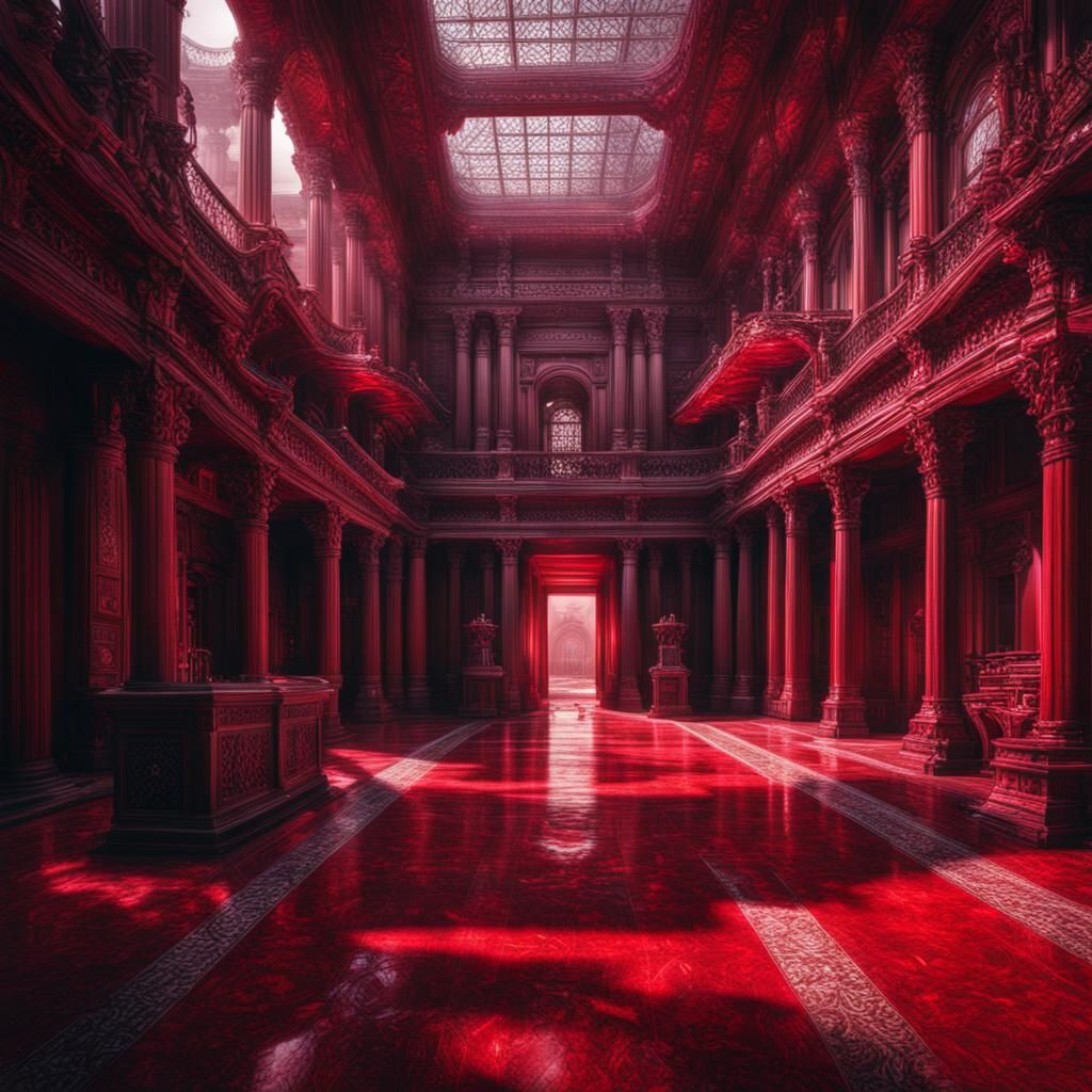 a world where there is only one color, red