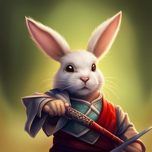 Bunny Samurai - AI Generated Artwork - NightCafe Creator