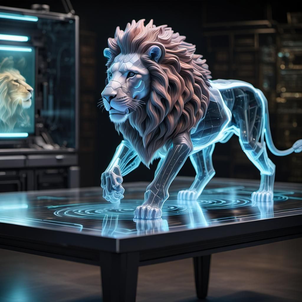 Hologram Lion  by @MagicShop84