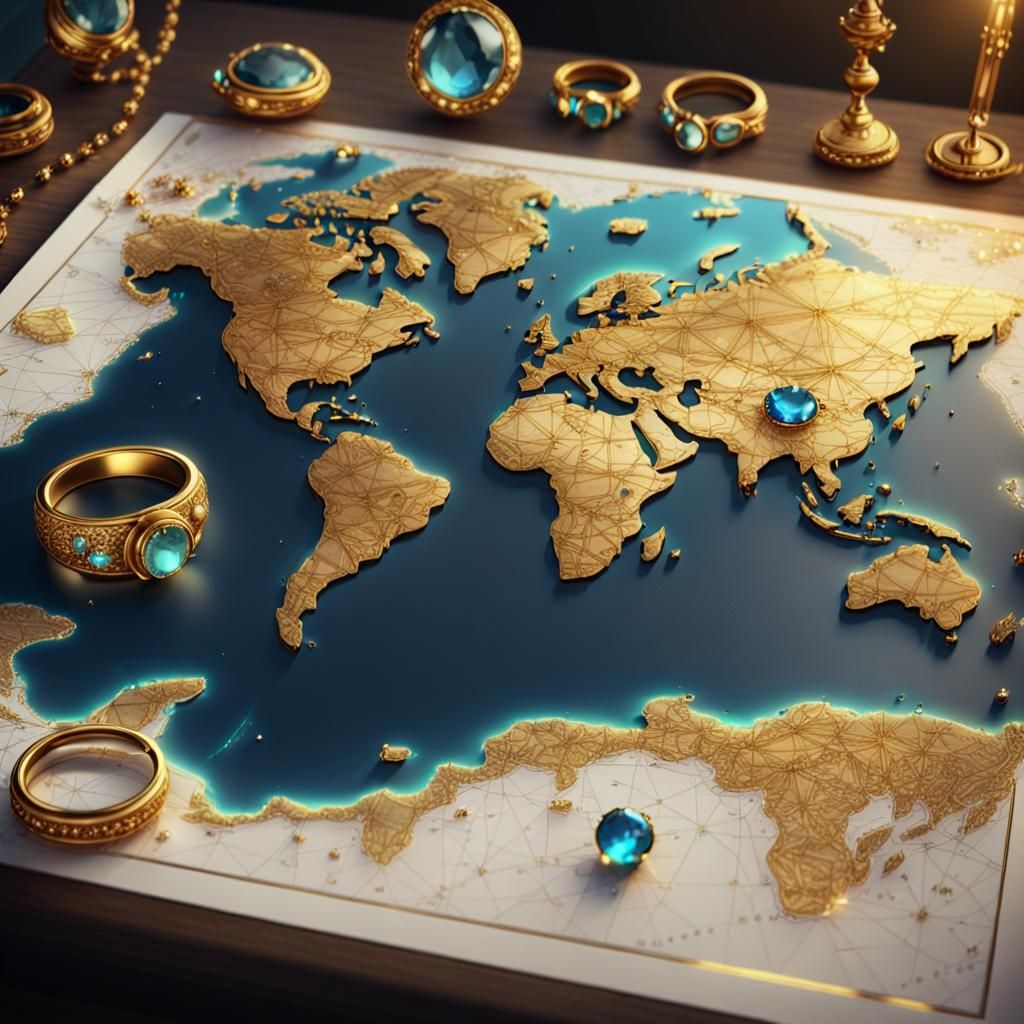 World map   by @Citrus Gardenia