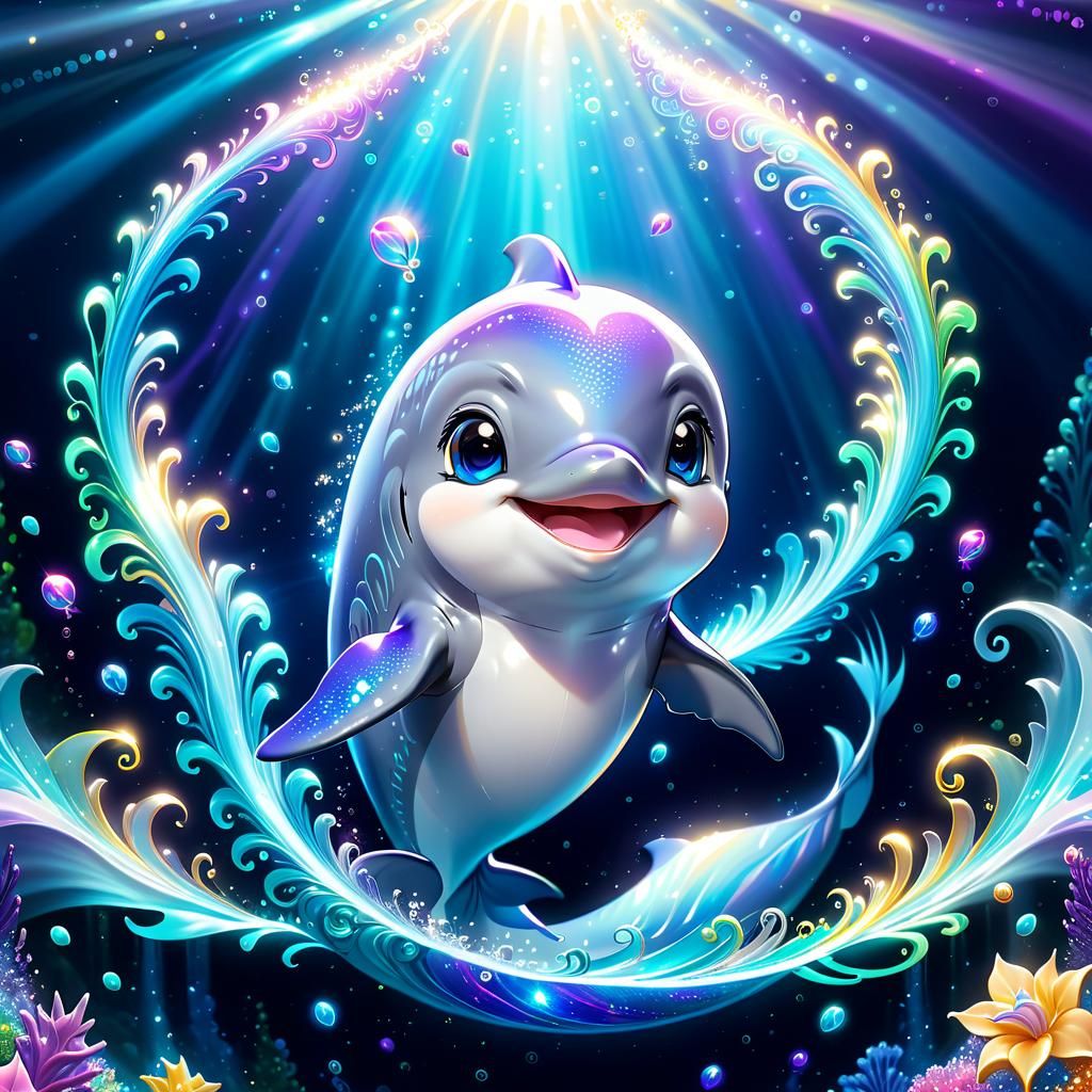 Chibi Dolphin - AI Generated Artwork - NightCafe Creator