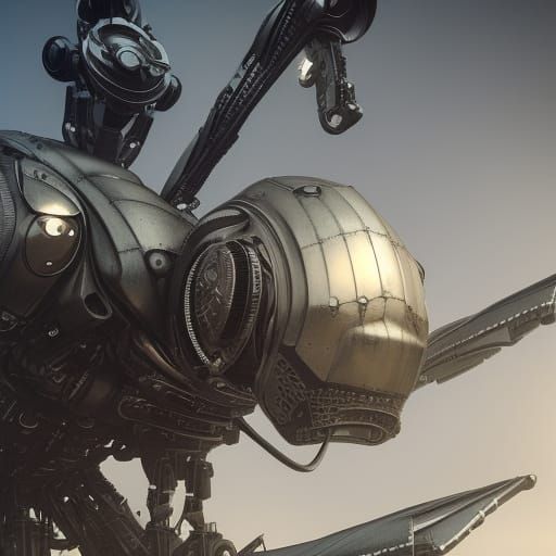 Iron Dragonfly AI Generated Artwork NightCafe Creator