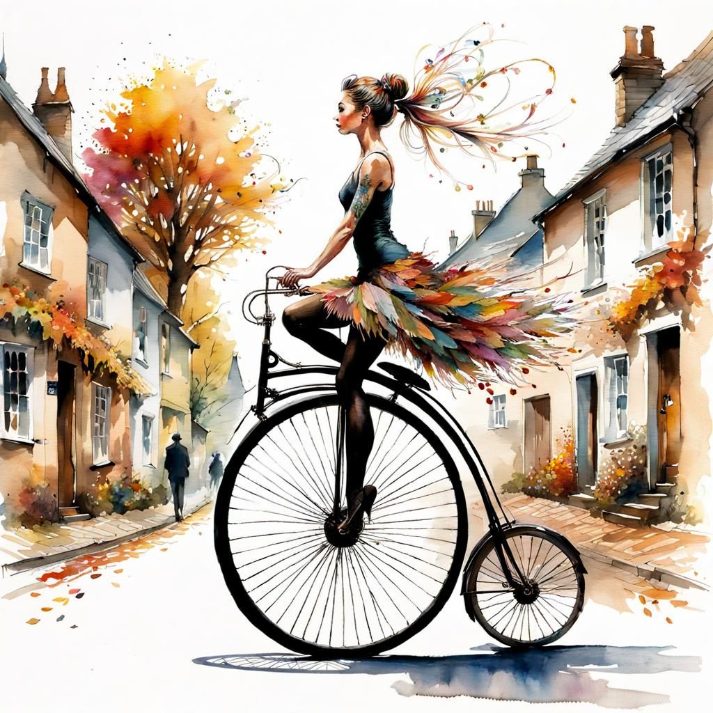 The charm of the penny-farthing in autumn 💕  by @Raphaelle