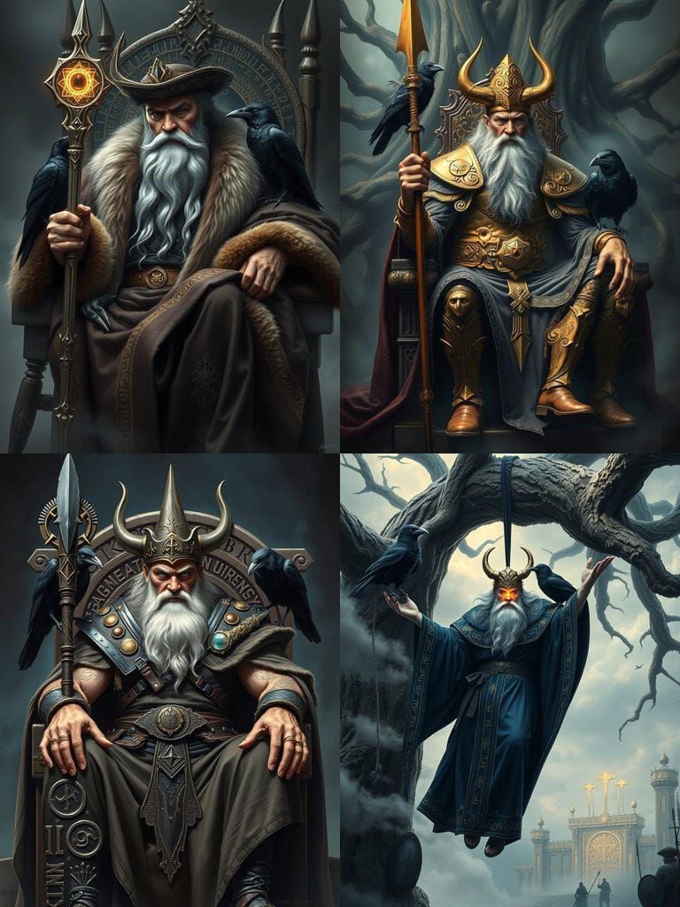 The Allfather Odin in Norse Mythology AI Art