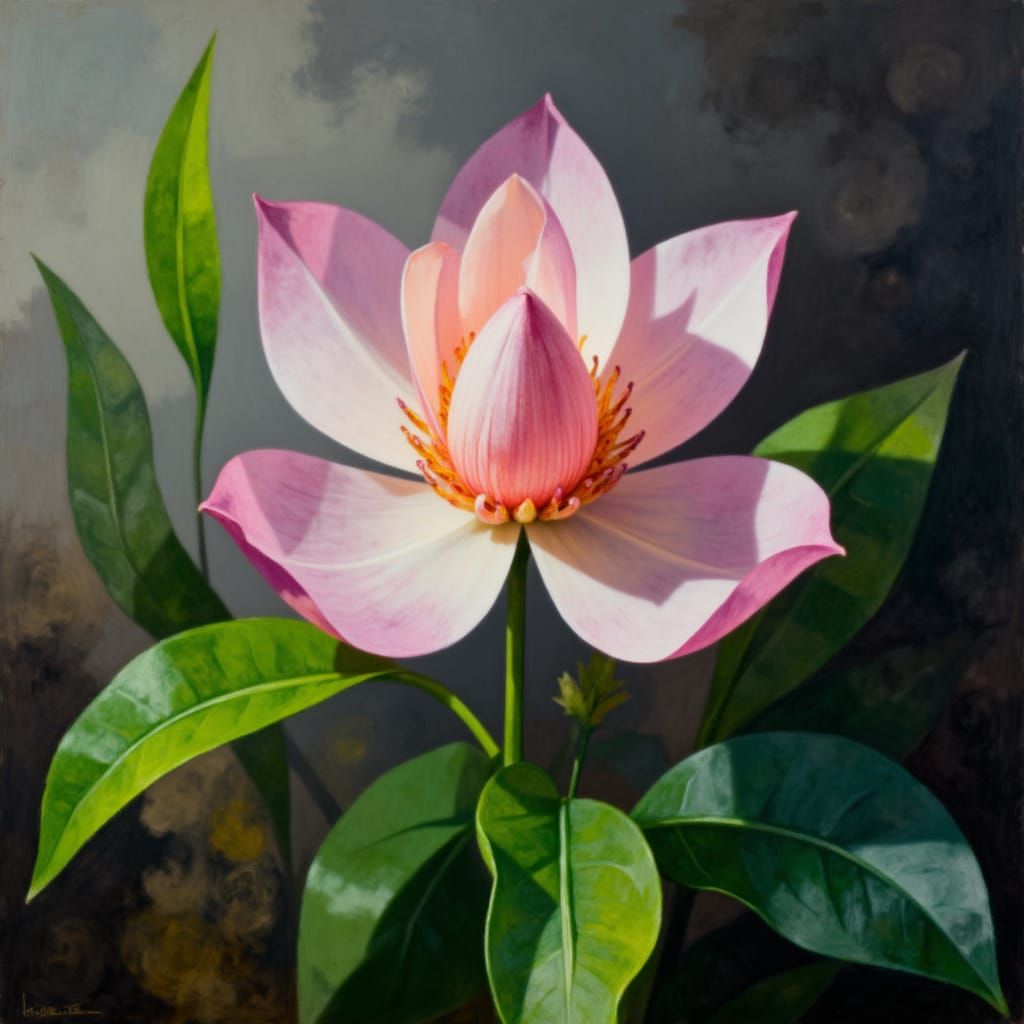 Exquisite Flower in Ethereal Light, Dutch Golden Age Style