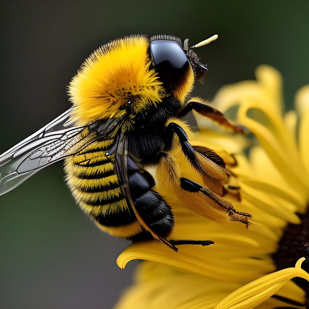 Yellow Big Eyed Bee