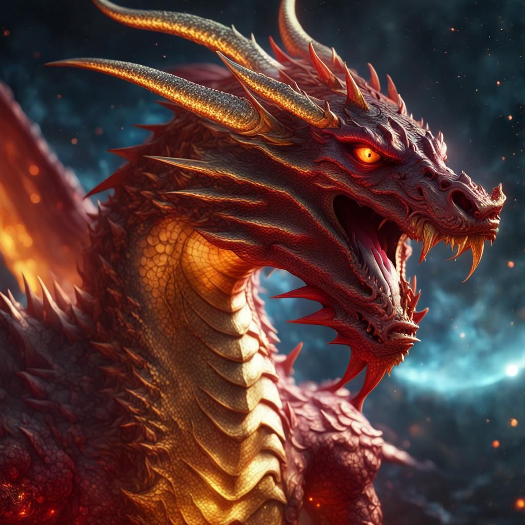Red dragon - AI Generated Artwork - NightCafe Creator
