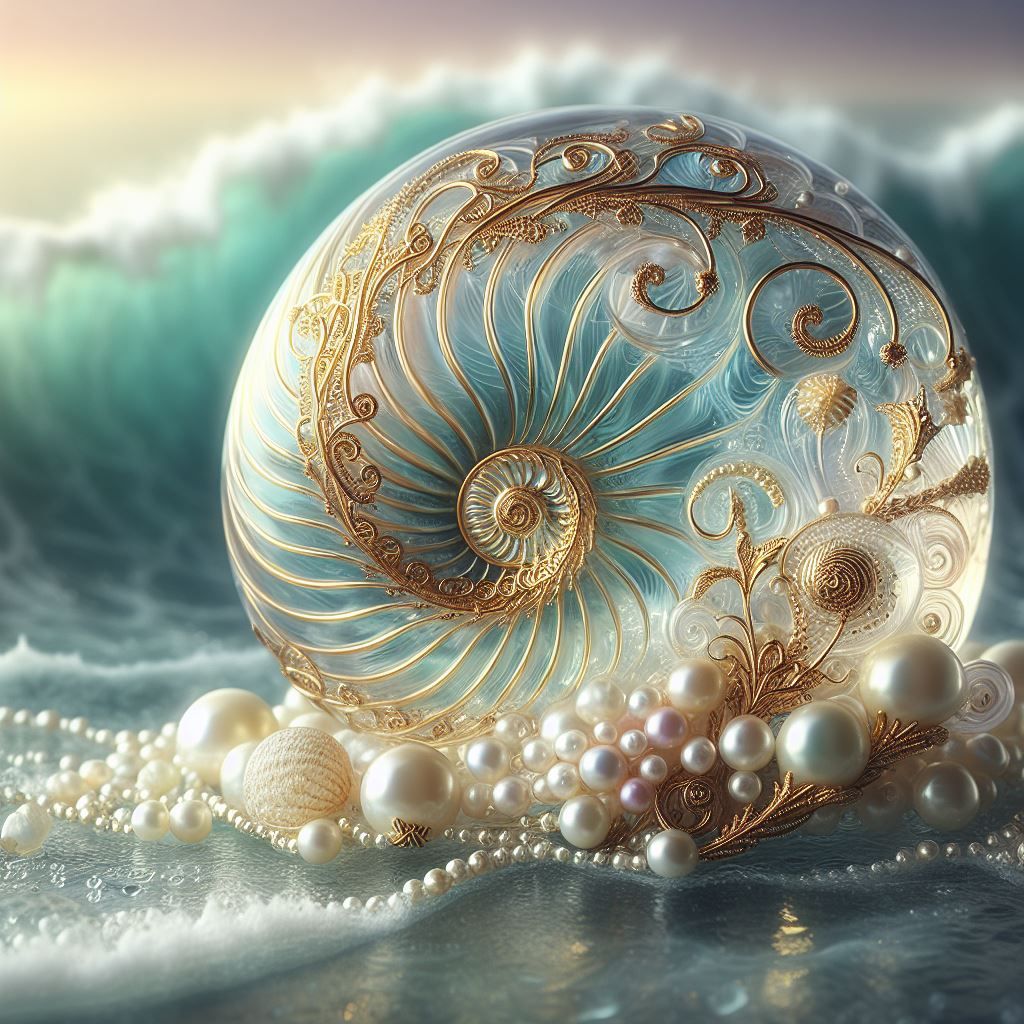Nautilus with pearls