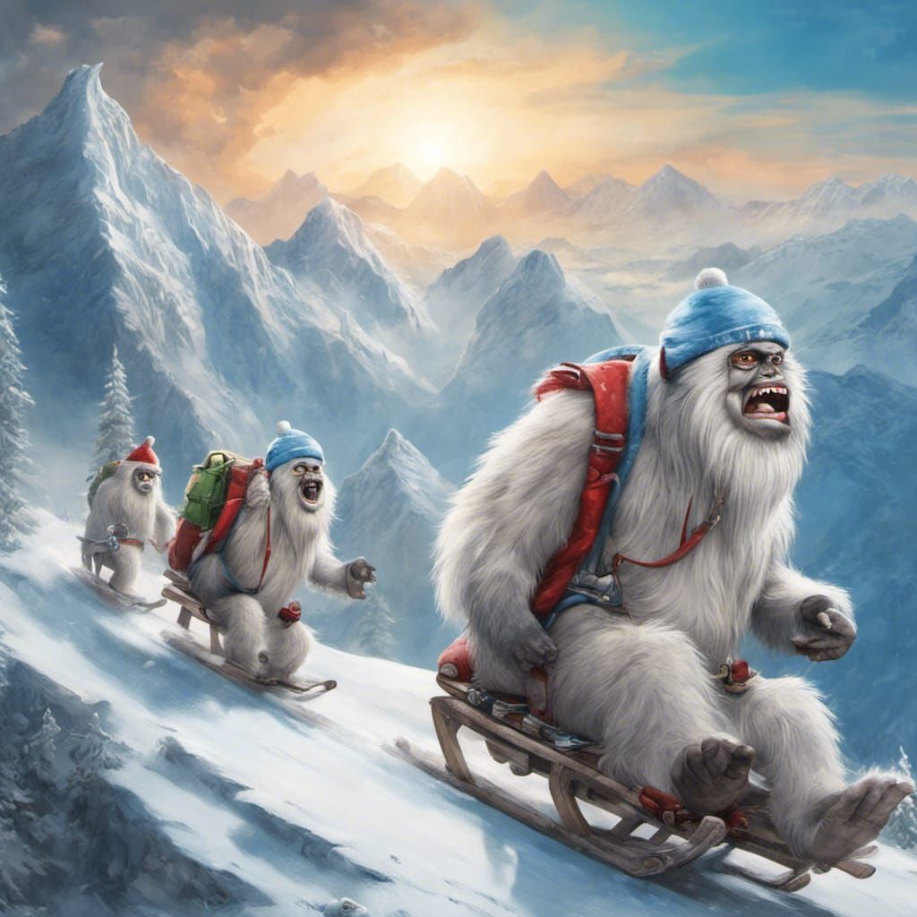 Yeti Race - AI Generated Artwork - NightCafe Creator