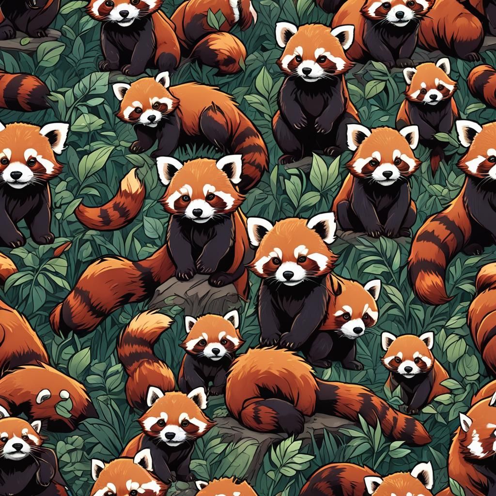 Cute red panda