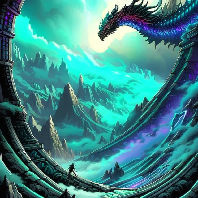 Tge mountain serpent - AI Generated Artwork - NightCafe Creator