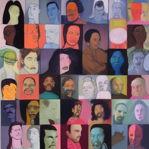 Portrait of Art by artists about artists doing art