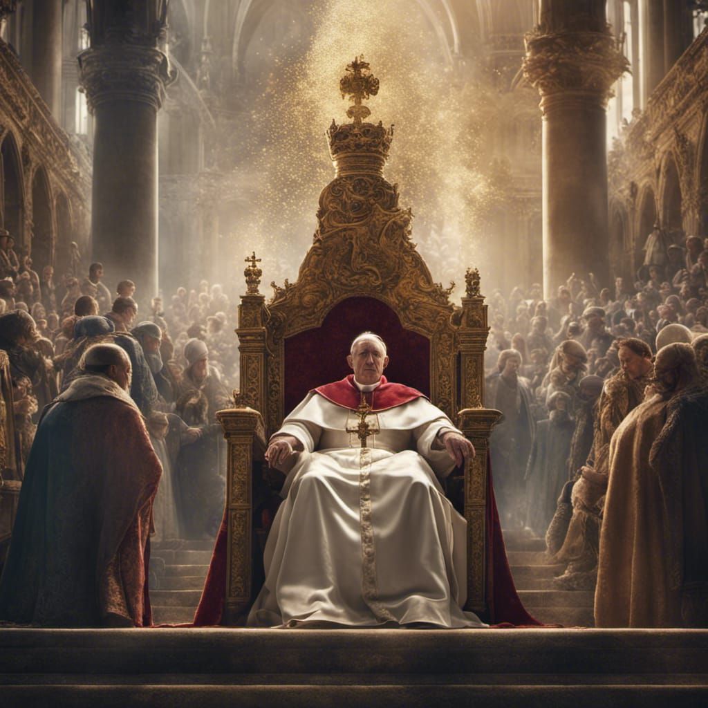 Pope on his throne - AI Generated Artwork - NightCafe Creator