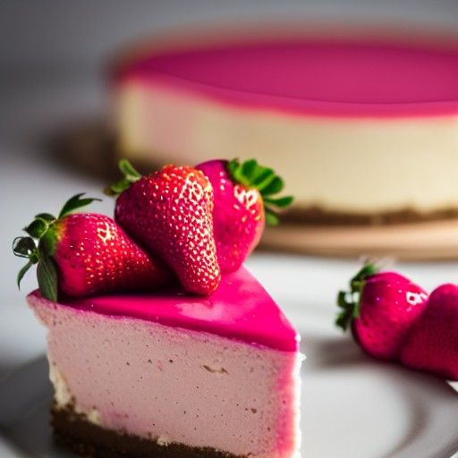 pink strawberry cheesecake