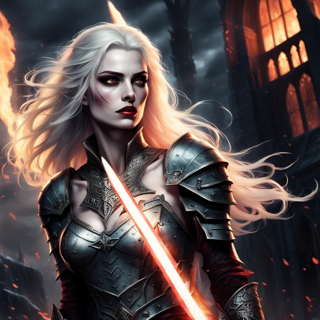 She stood tall, an imposing 
 beautiful vampire figure with ...