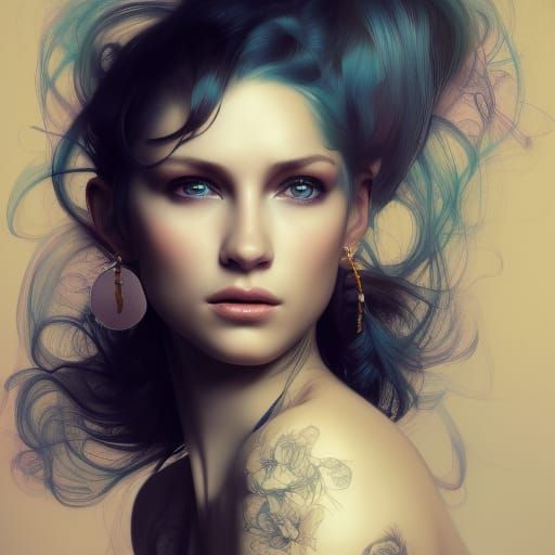 Woman on Rabbit: Hyperrealistic Portrait Photography