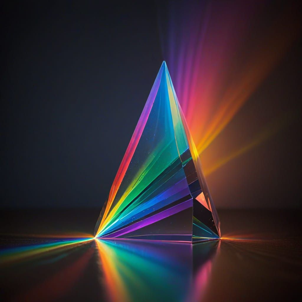 Light through a prism creating rainbow colors  by @Eto Demerzel