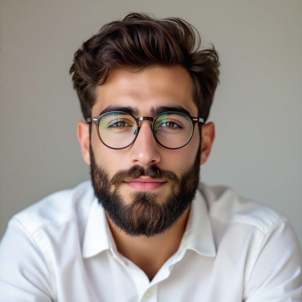 Young Orthodox Man Contemplating in a Simple Setting