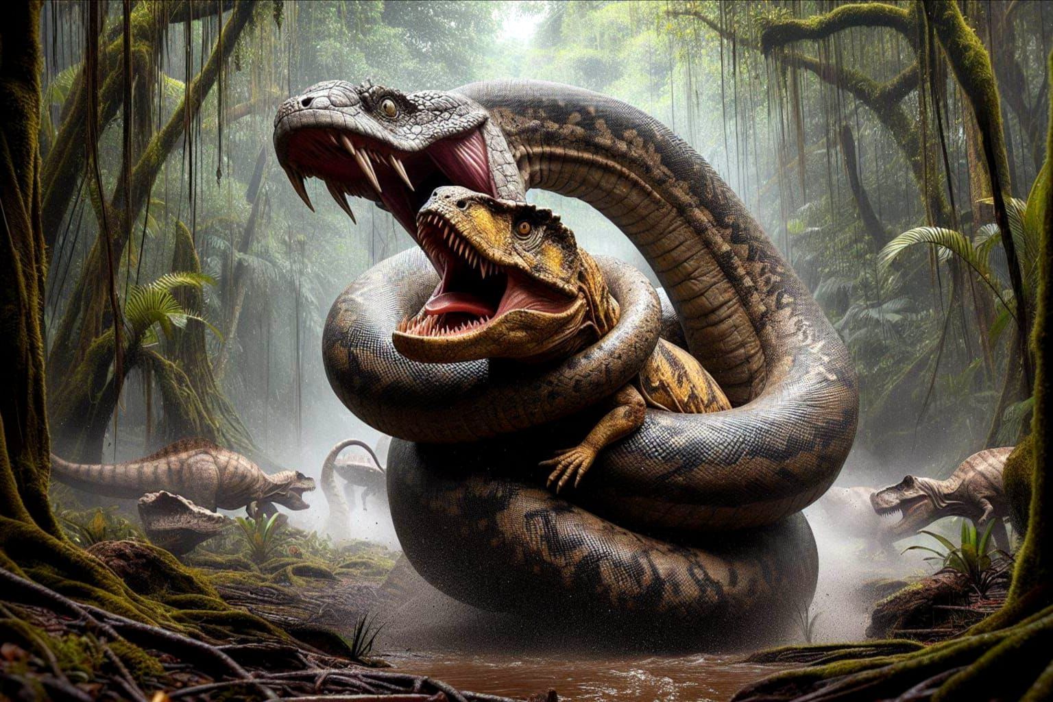 Life in the Cretaceous : Sanajeh Indicus hunting Indosuchus