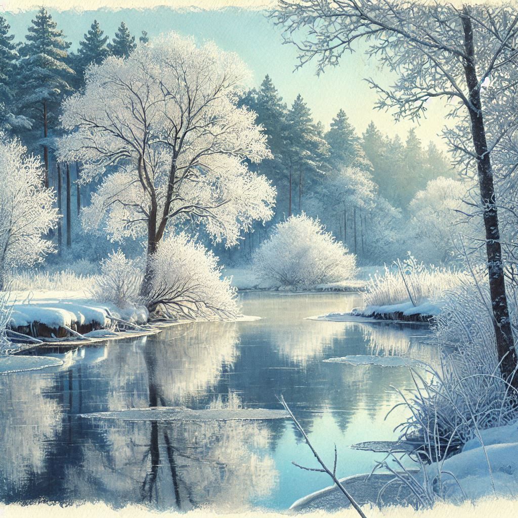 Winter landscape.  by @Ay_Ya