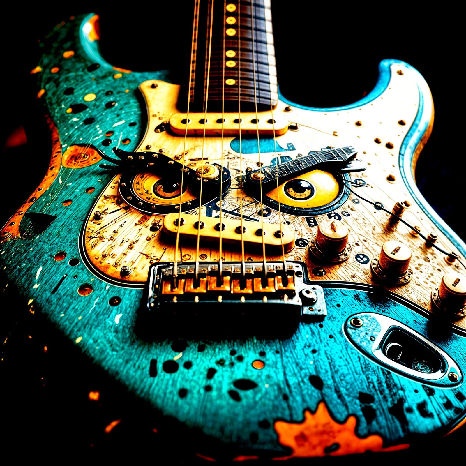 This guitar is growling.  by @kiltiegirl